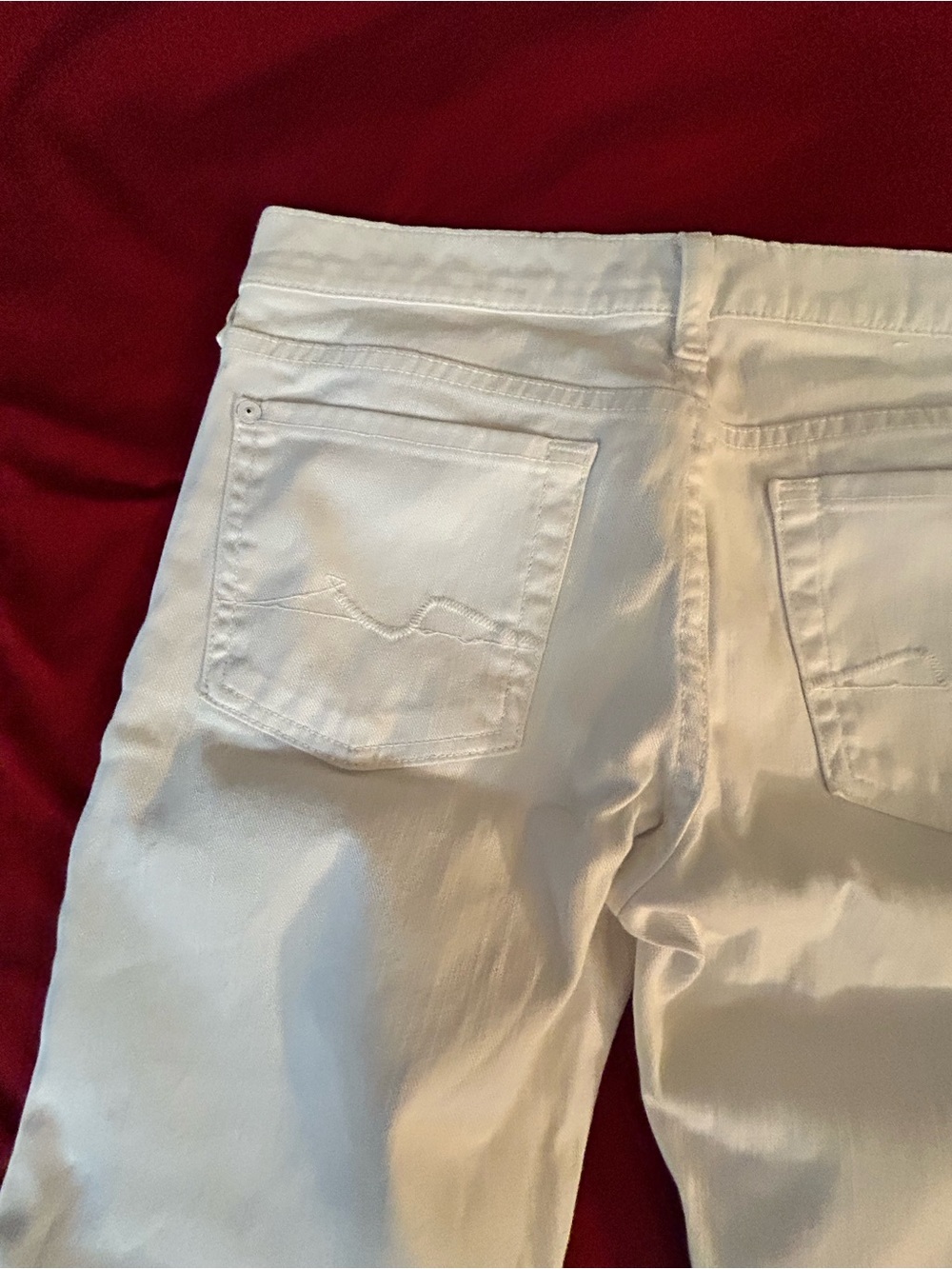7 For All Mankind White Bootcut Jeans - Picture 8 of 13